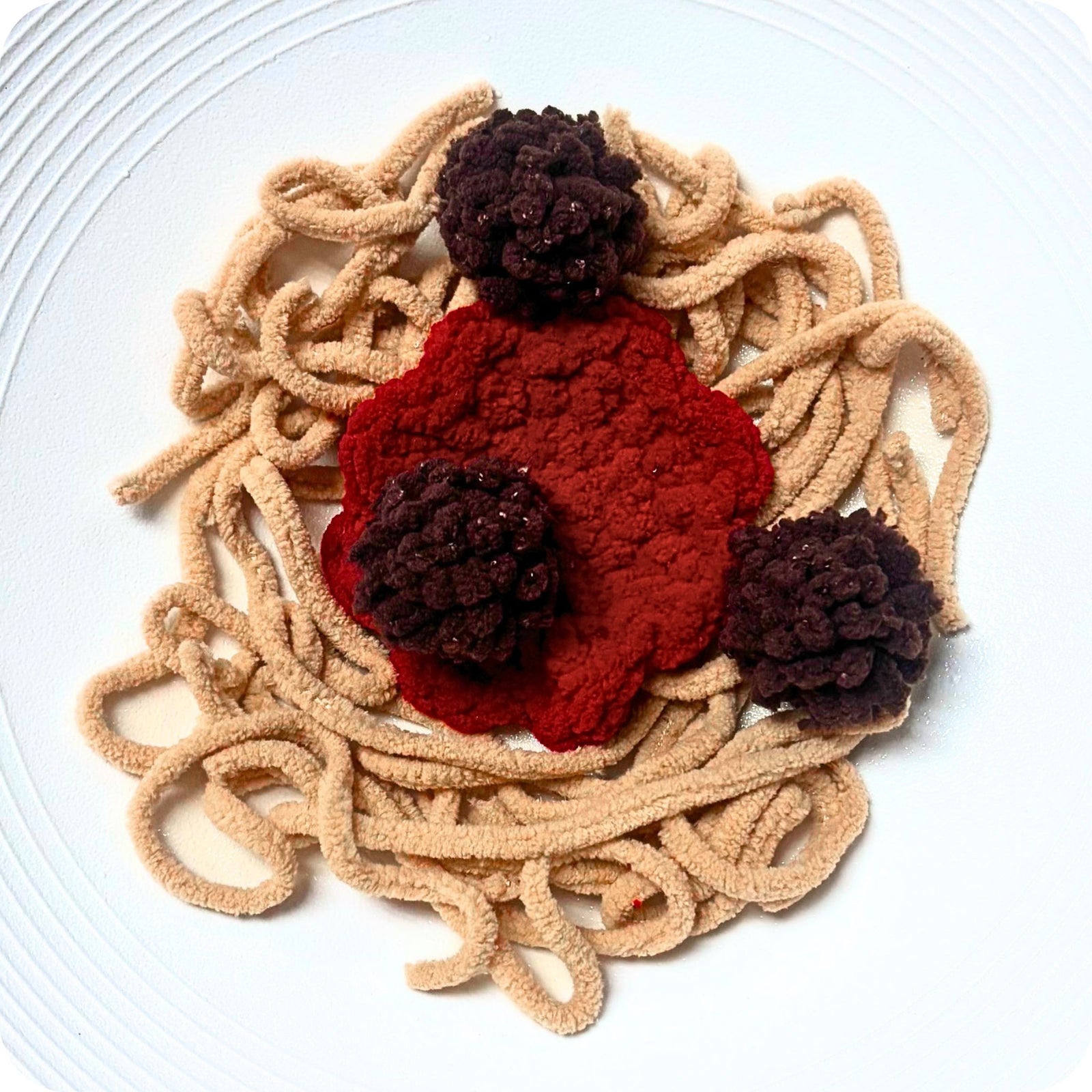 Crochet Spaghetti and Meatballs Pattern