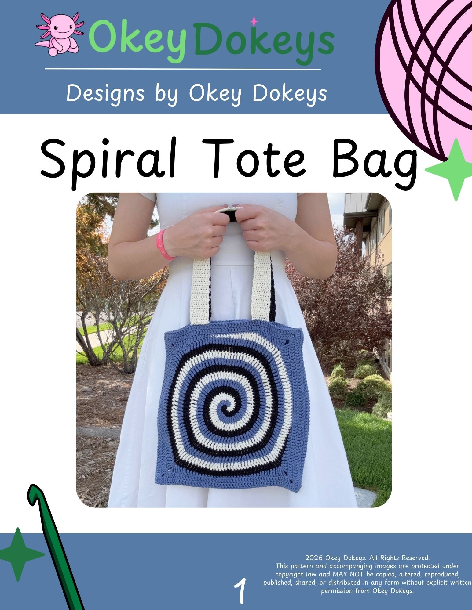 Crochet Spiral Tote Bag Pattern