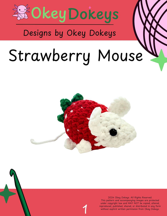Crochet Strawberry Mouse Pattern Only