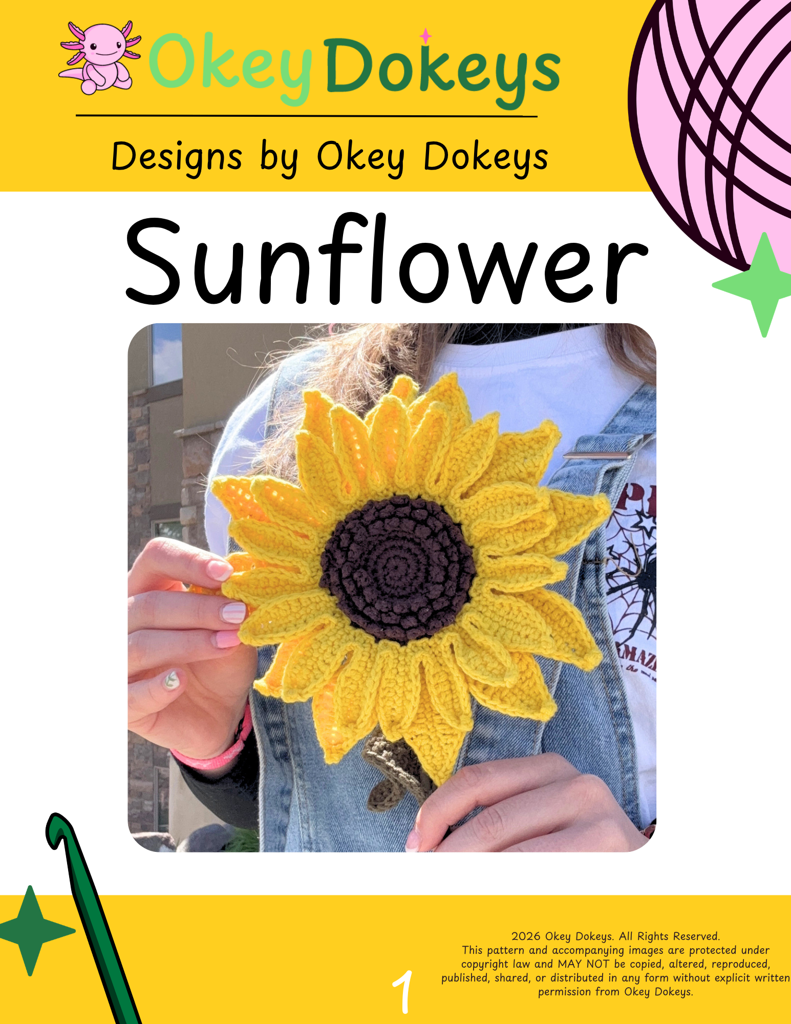 Crochet Sunflower Flower Pattern