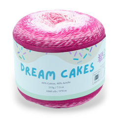 1060 Yards Gradient Cake Yarn - #1 Super Fine Cotton Acrylic Yarn