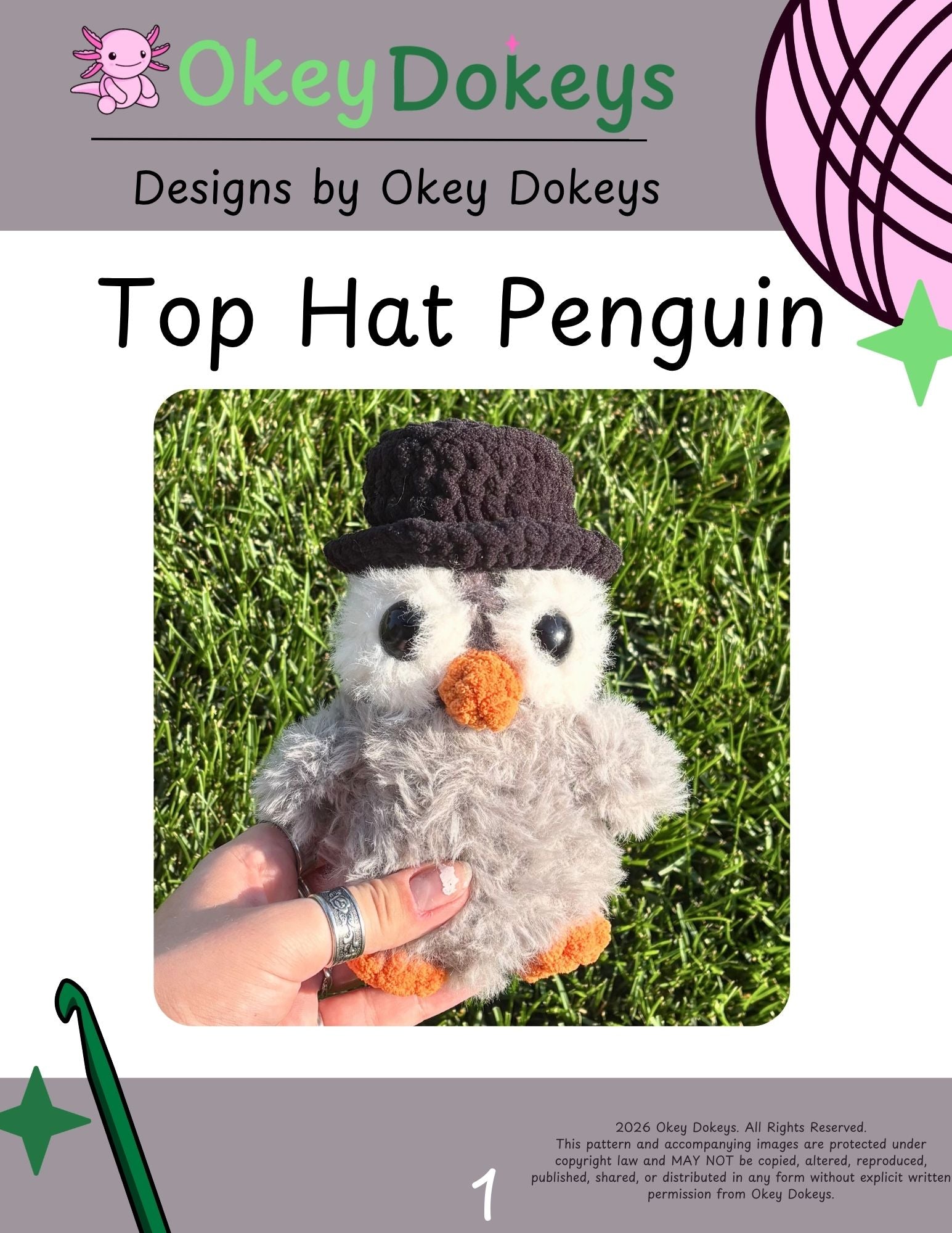 Crochet Top Hat Penguin Pattern