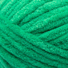touch some grass green jumbo posh chenille yarn 300g