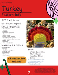 Crochet Turkey Pattern Only