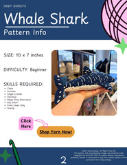 Crochet Whale Shark Pattern Only