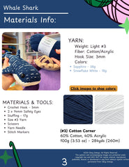 Crochet Whale Shark Pattern Only