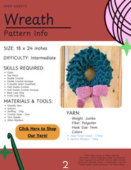 Crochet Wreath Pattern Only