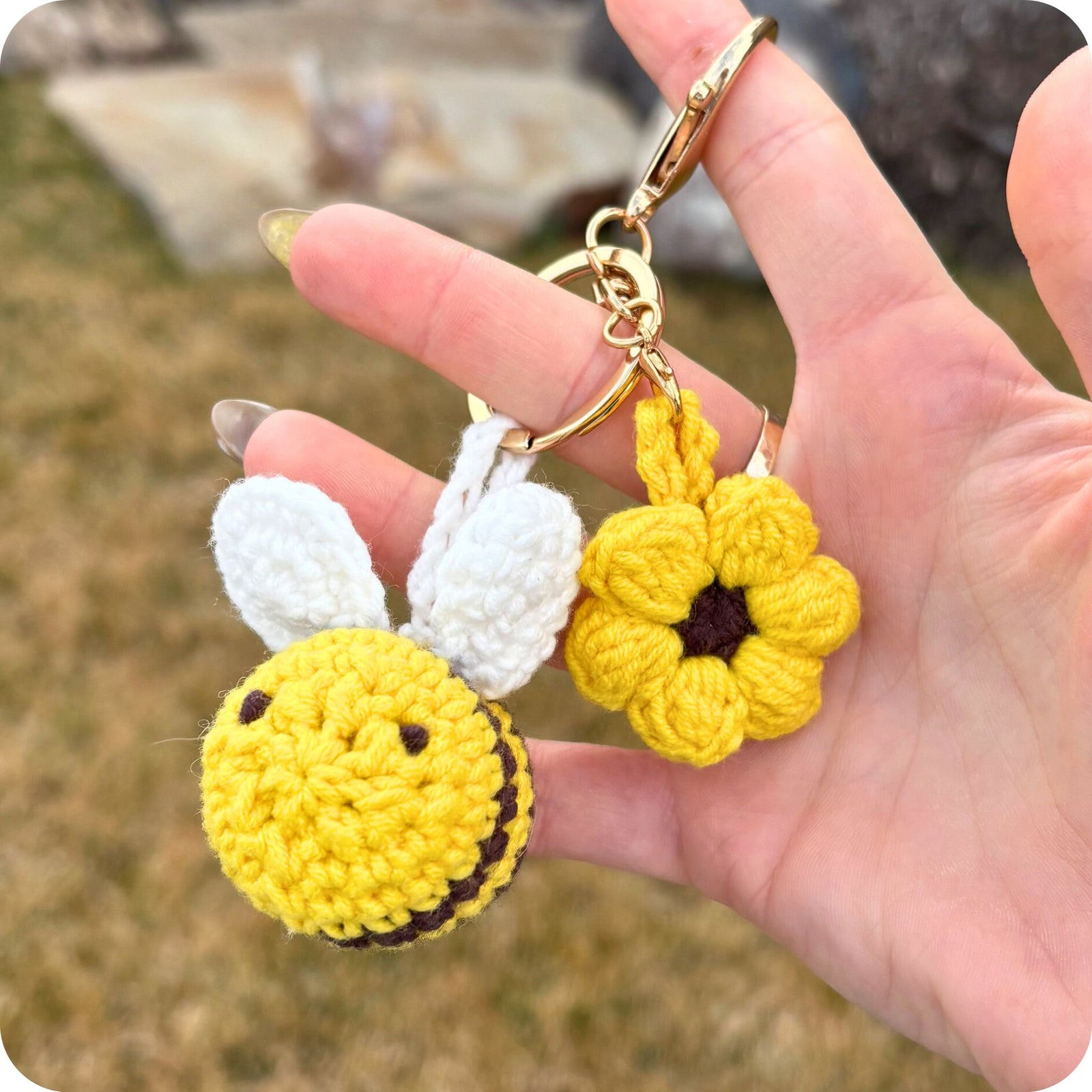 Crochet Bee Keychain Pattern