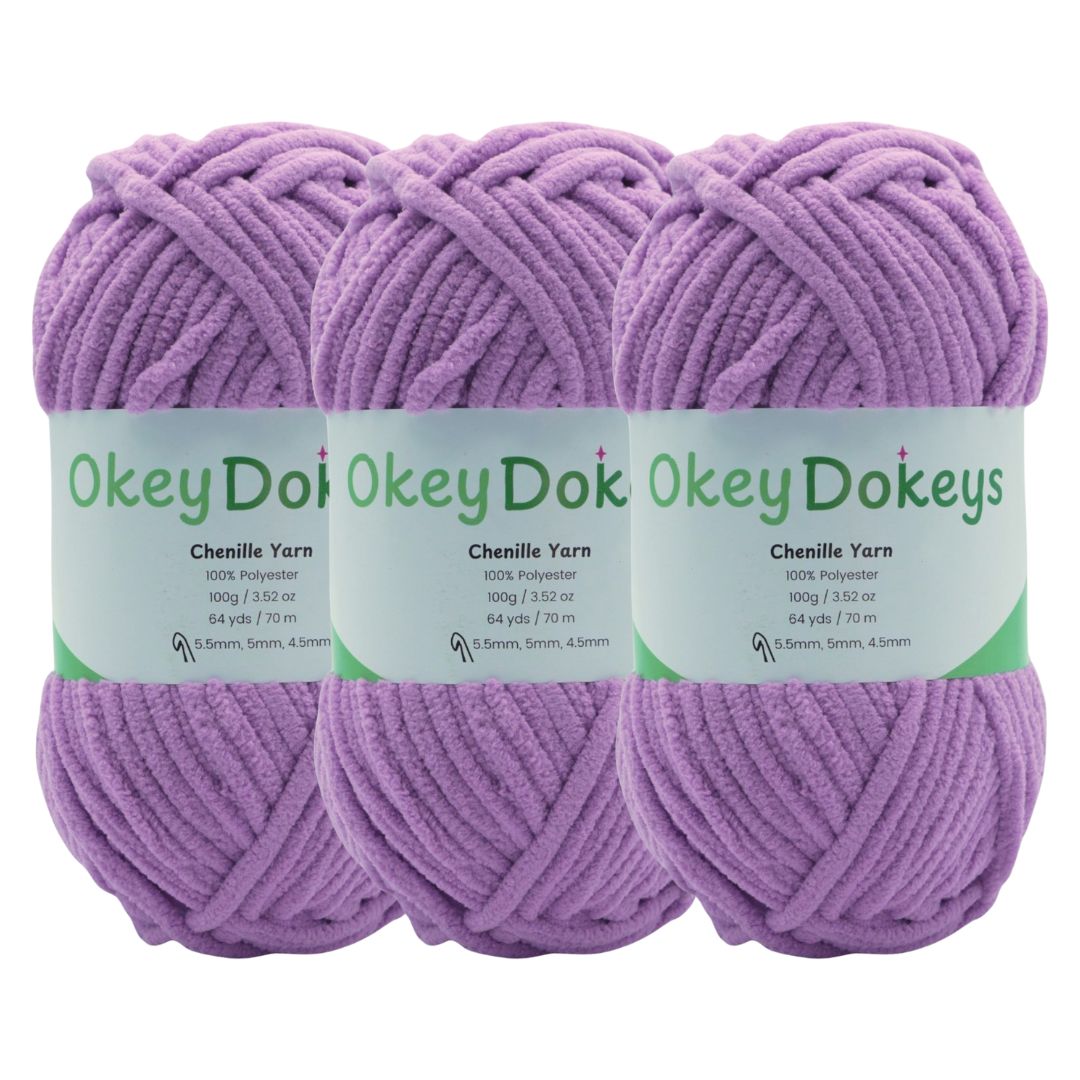 Super Bulky Chenille Yarn – 3-Pack (300g Total)