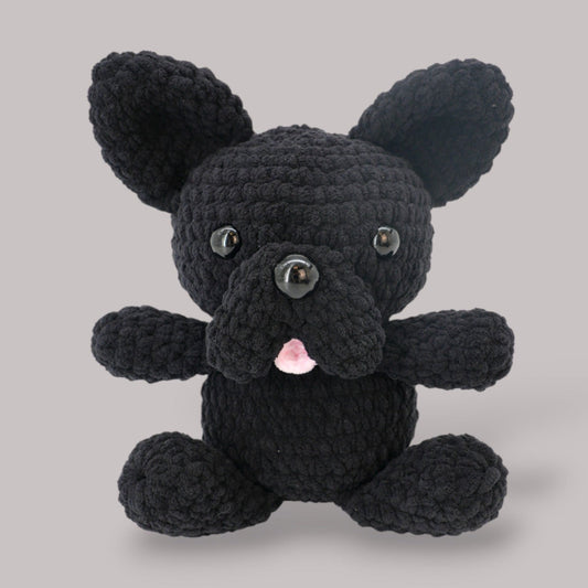 cute crochet dog French bulldog