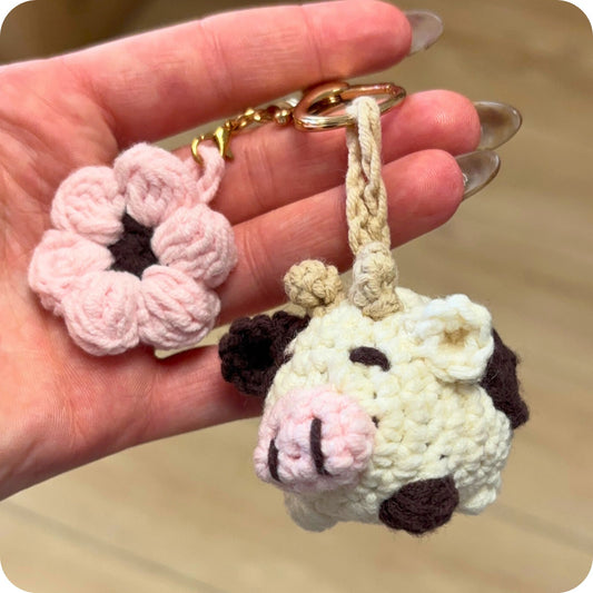 Crochet Cow Keychain Pattern