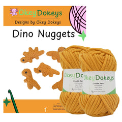 crochet dino nugget bundle with yarn included