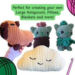 jumbo posh chenille yarn 300g velvet  amigurumi pillows blankets and more