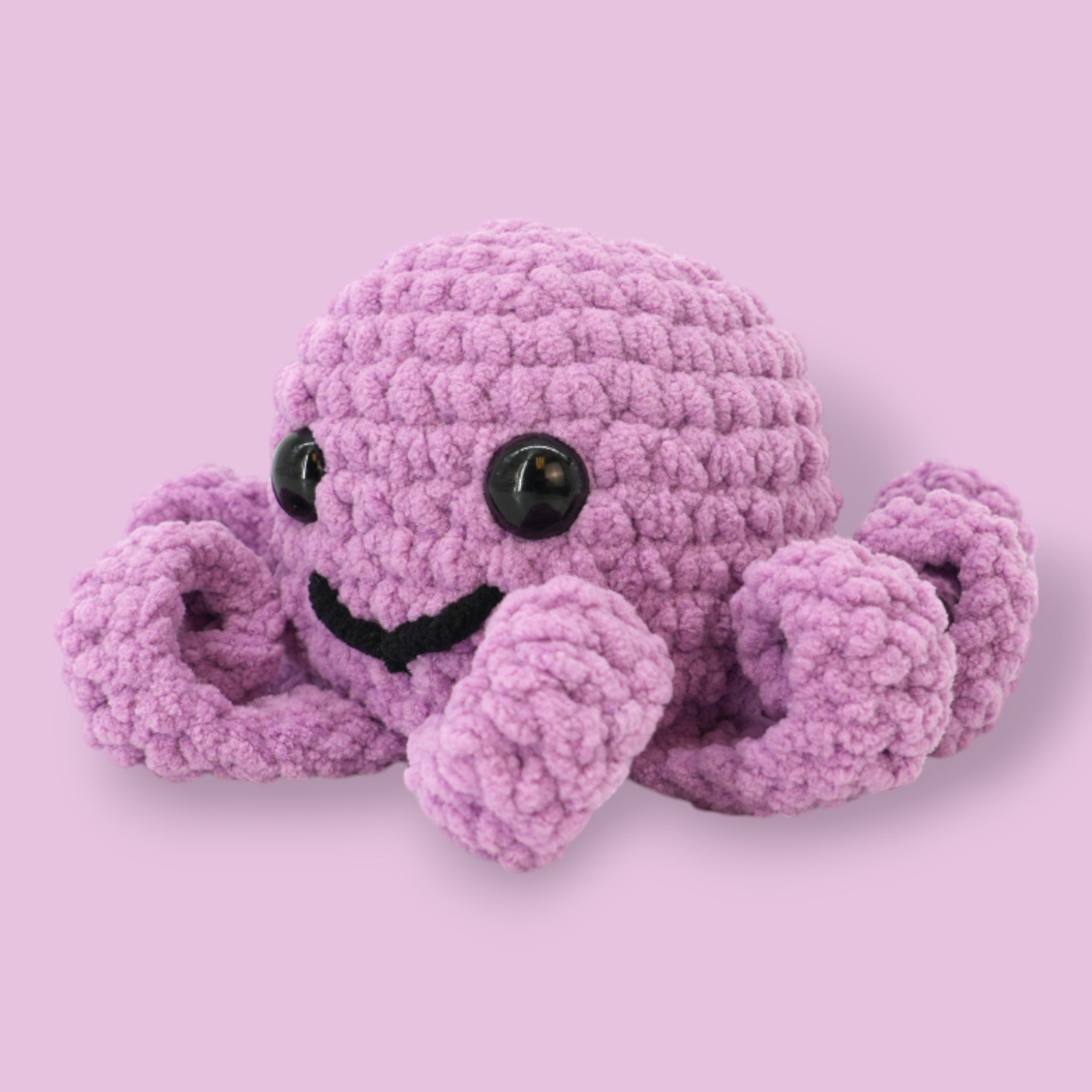chenille crocheted octopus kit cute and cuddly easy for beginners