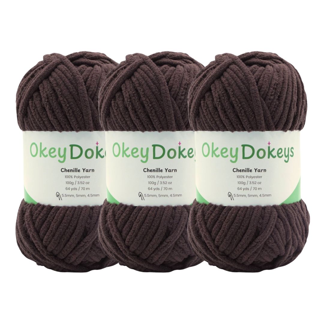 Super Bulky Chenille Yarn – 3-Pack (300g Total)