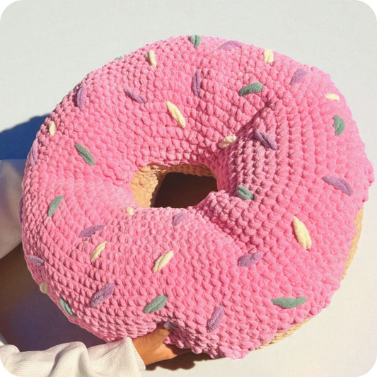 Crochet Donut Pillow Pattern Only
