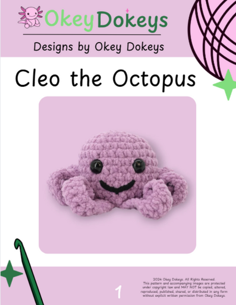 Cleo the Octopus Crochet Pattern – Okey Dokeys