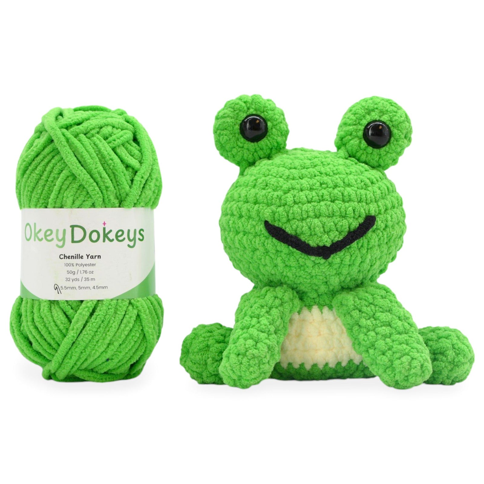 crochet frog project amigurumi yarn