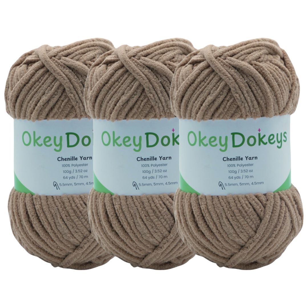 Super Bulky Chenille Yarn – 3-Pack (300g Total)