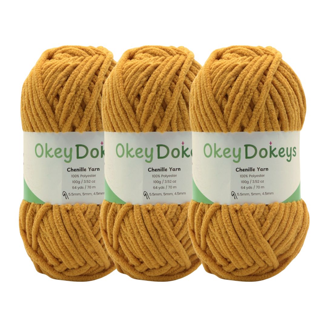 Super Bulky Chenille Yarn – 3-Pack (300g Total)