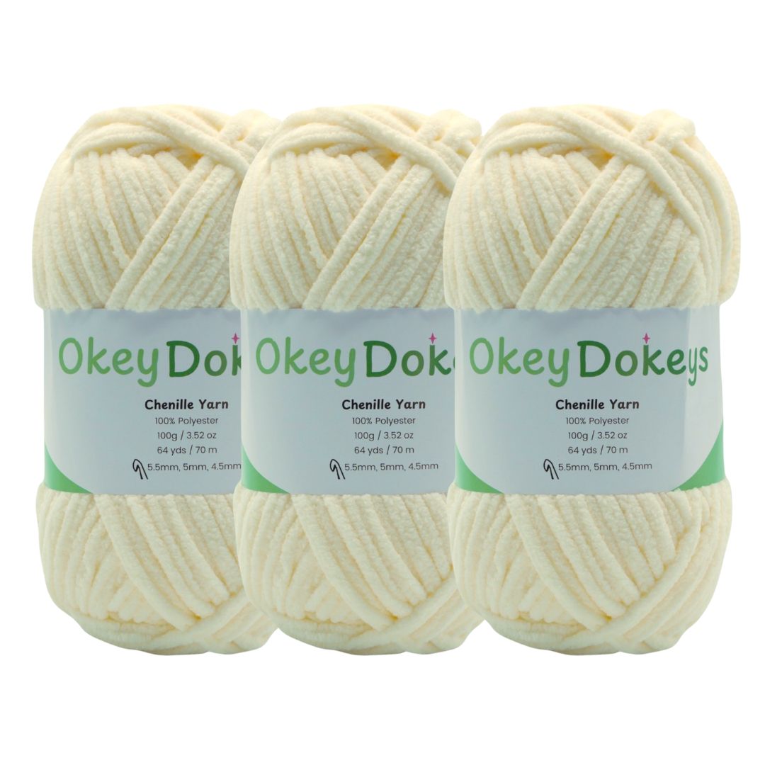 Super Bulky Chenille Yarn – 3-Pack (300g Total)