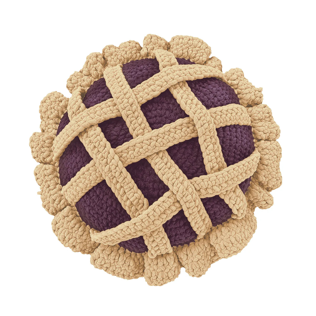 Berry Pie Pillow Crochet Kit with Video Tutorial — Stuffing Not Included