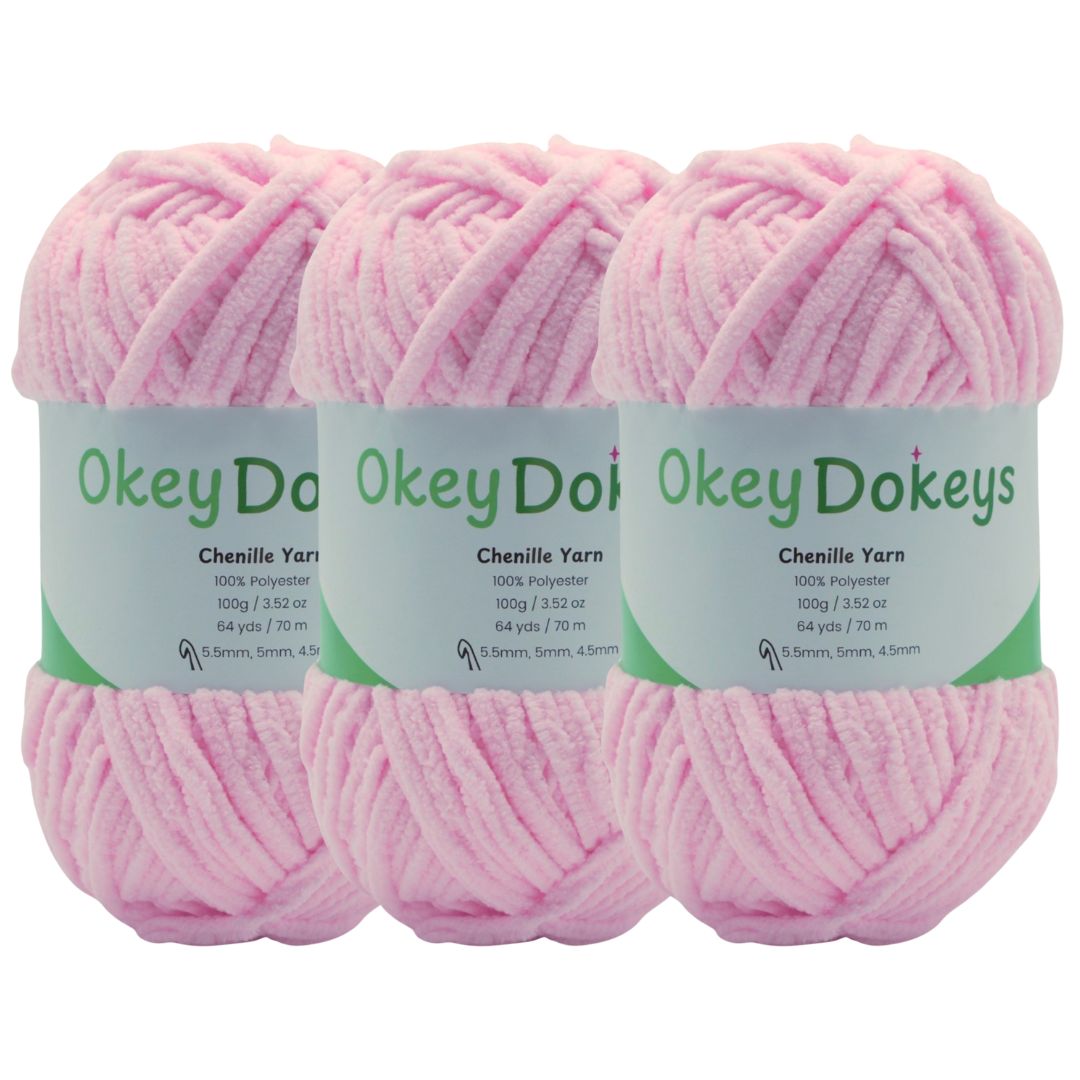 Super Bulky Chenille Yarn – 3-Pack (300g Total)