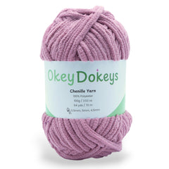 100g super bulky 6 chenille yarn in pink color