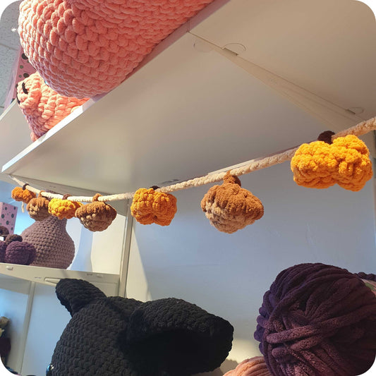 Crochet Pumpkin Garland Pattern Only