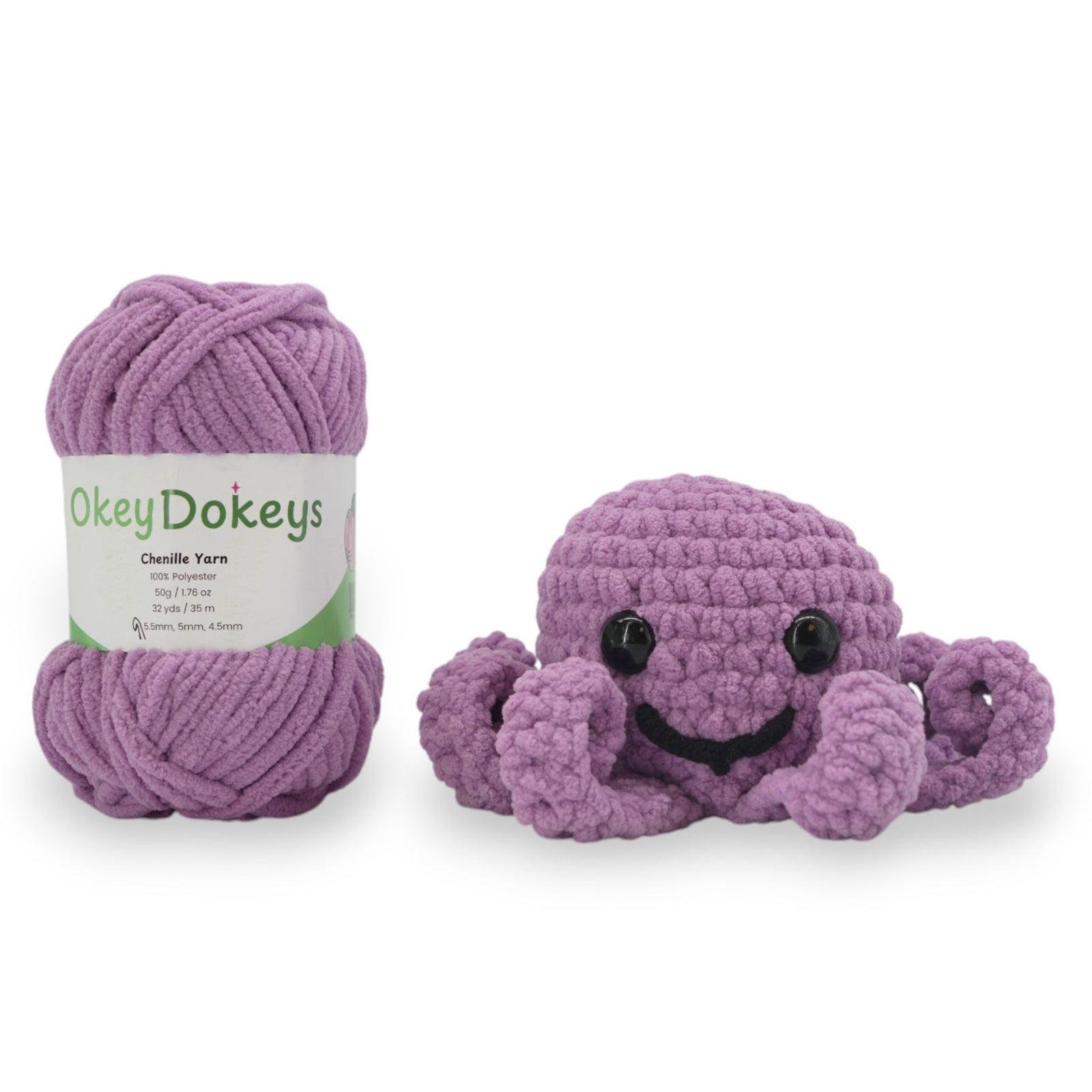 cute octopus made from okey dokeys chenille yarn