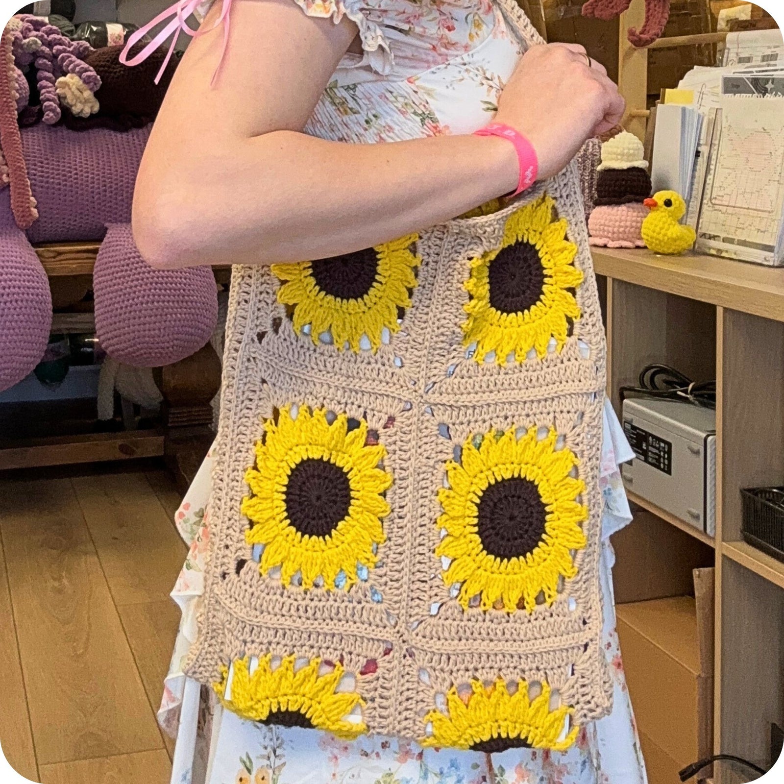 Crochet Sunflower Tote Bag Pattern