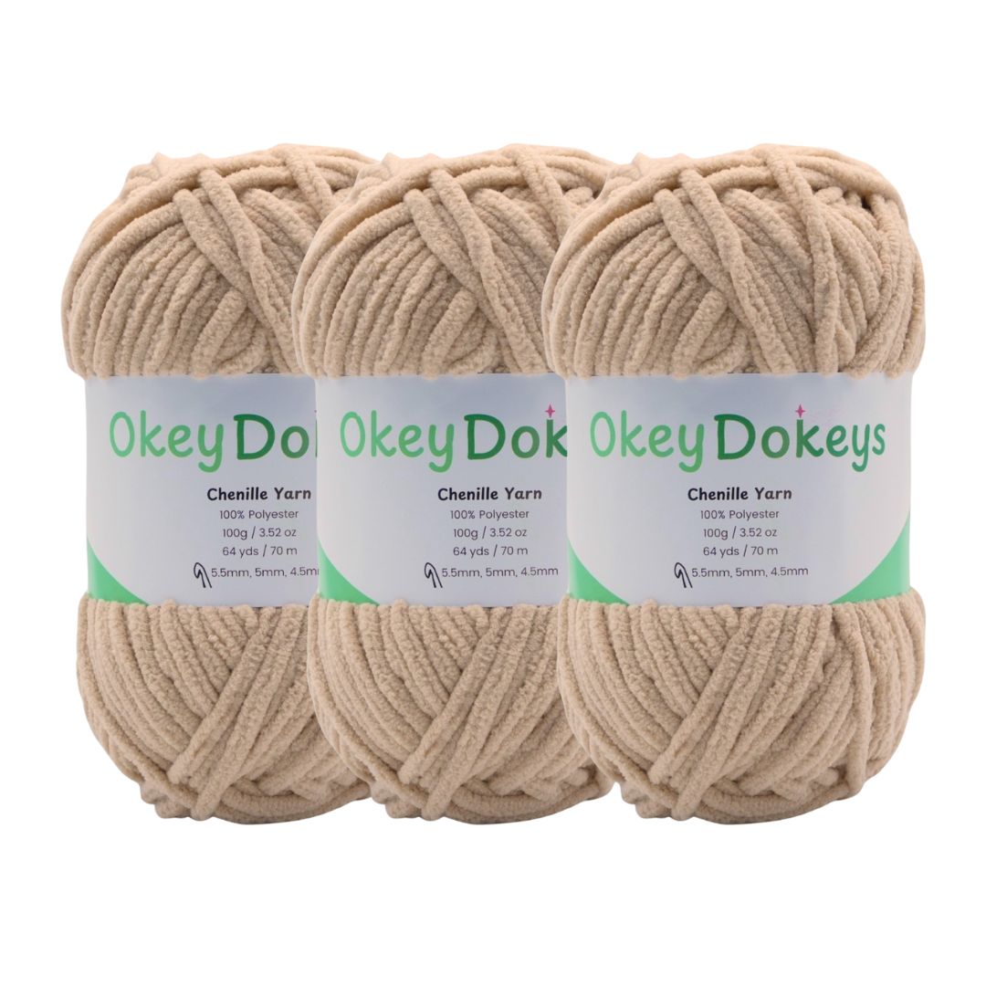 Super Bulky Chenille Yarn – 3-Pack (300g Total)